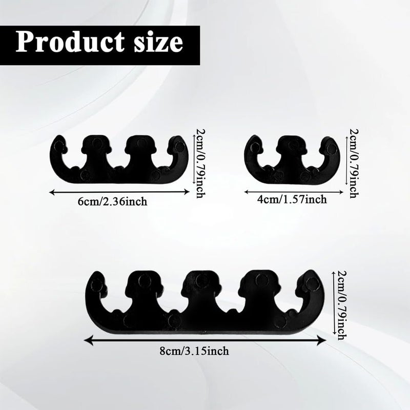 PACLVIO 12 PCS Spark Plug Wire Separator, 7mm 8mm 8.5mm 8.8mm Spark Plug Branch Clamp, Car Engine Spark Plug Separators, Car Accessories Vehicle Ignition Wire Separators Holder (Black) - Image 2